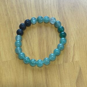 Adventurine and lava, 6.5” stretch bracelet. Clearing out my inventory.